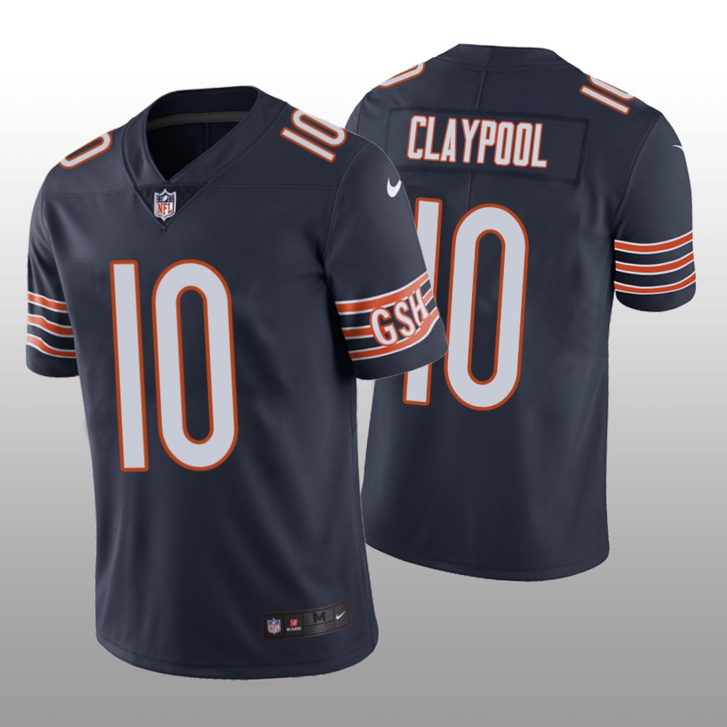Chicago Bears Chase Claypool Navy Jersey Vapor Limited - Men's