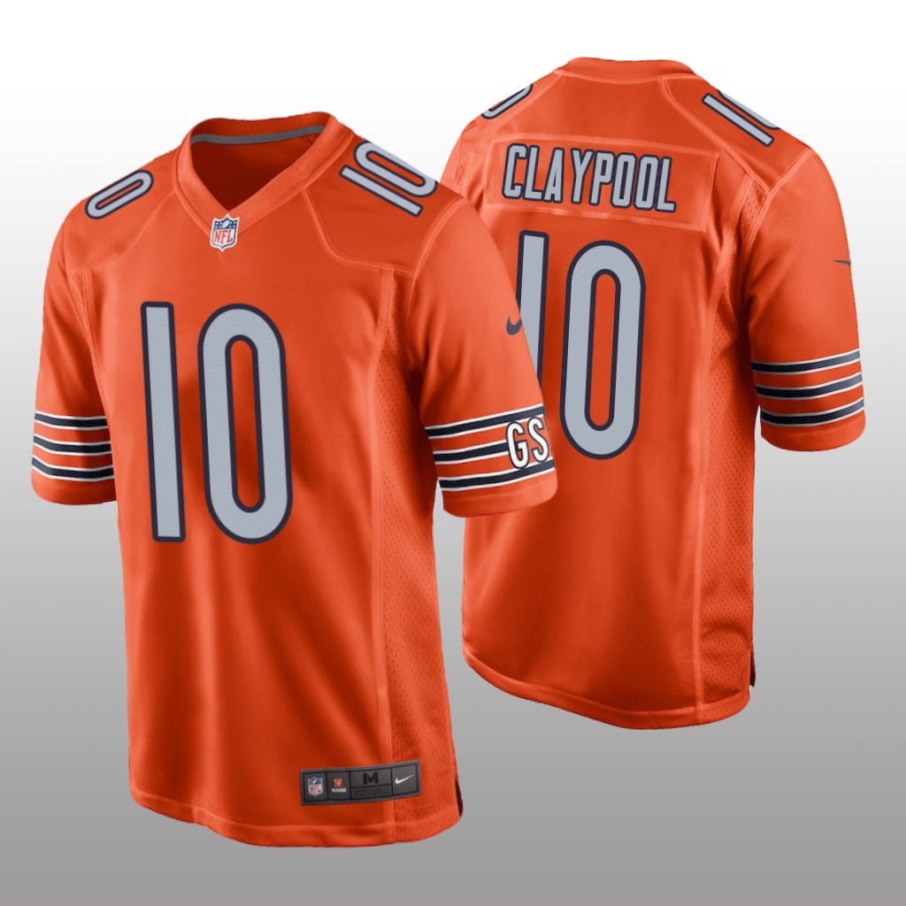 Chicago Bears Chase Claypool Orange Jersey Alternate Game - Men's