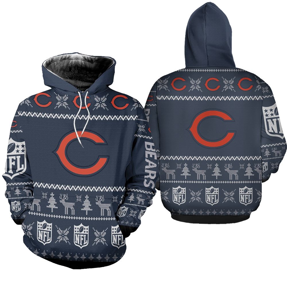 Chicago Bears Christmas 3D Hoodie