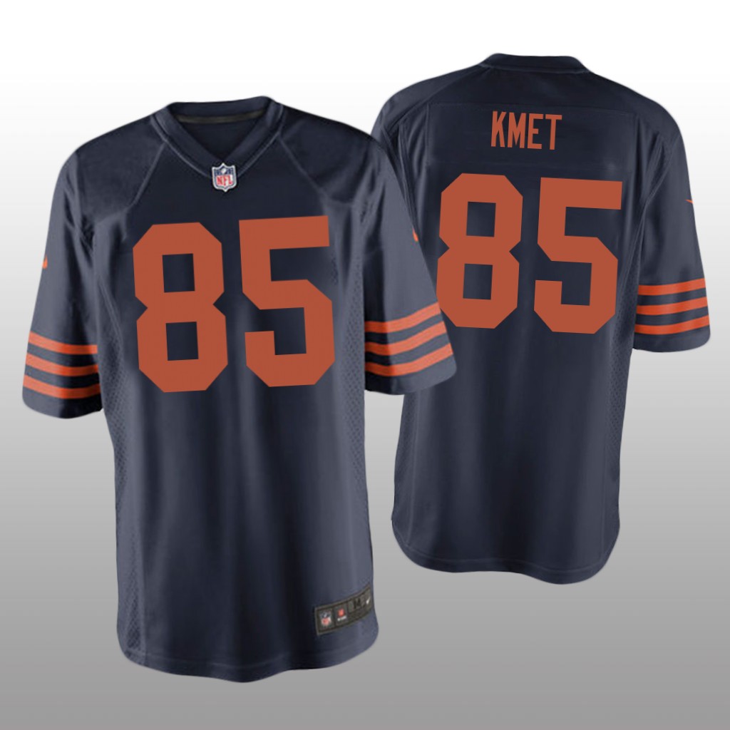 Chicago Bears Cole Kmet Navy Jersey Throwback Game - Men's