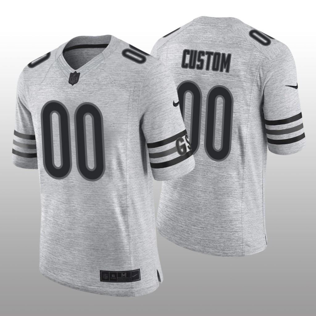 Chicago Bears Custom Gray Jersey Gridiron Gray Limited