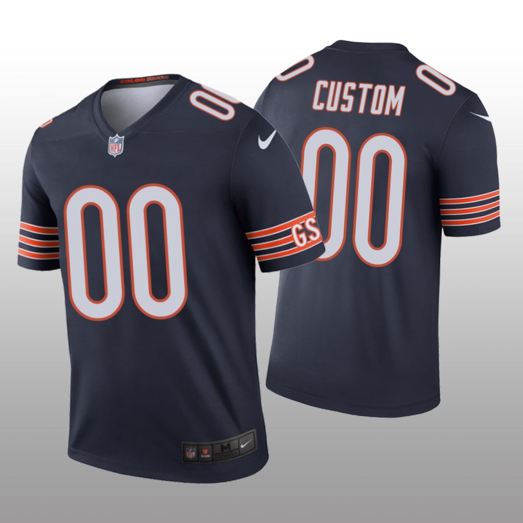 Chicago Bears Custom Navy Jersey Legend - Men's
