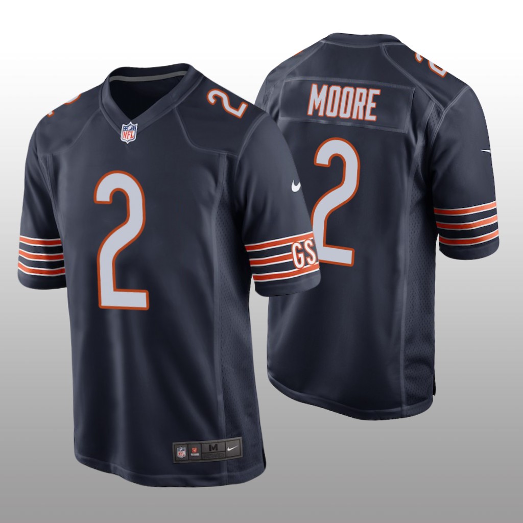 Chicago Bears D.J. Moore Navy Jersey Game - Men's