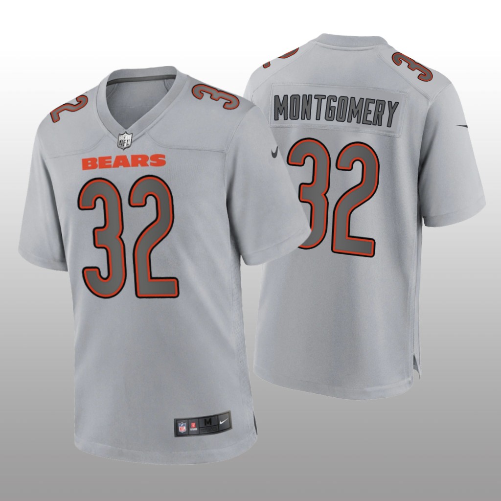 Chicago Bears David Montgomery Gray Jersey Atmosphere Fashion Game - Men's
