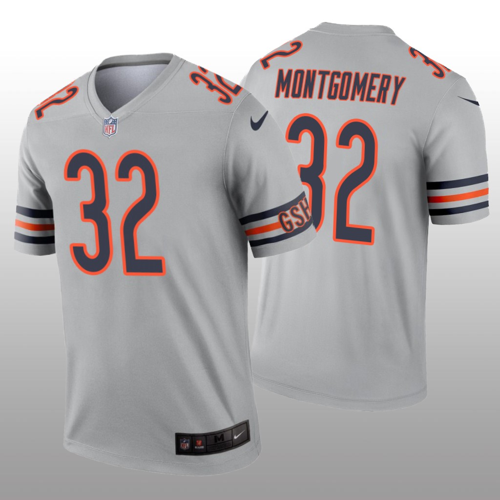 Chicago Bears David Montgomery Silver Jersey Inverted Legend - Men's