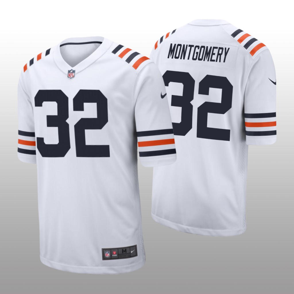 Chicago Bears David Montgomery White Jersey Alternate Game - Men's