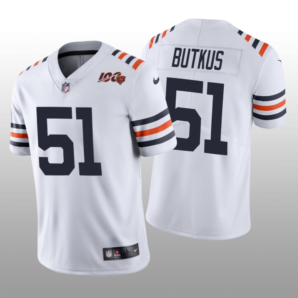 Chicago Bears Dick Butkus White Alternate Classic Limited Jersey 100th Season - Men's