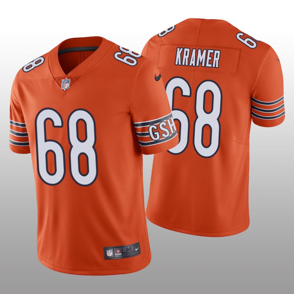 Chicago Bears Doug Kramer Orange Jersey Vapor Limited - Men's