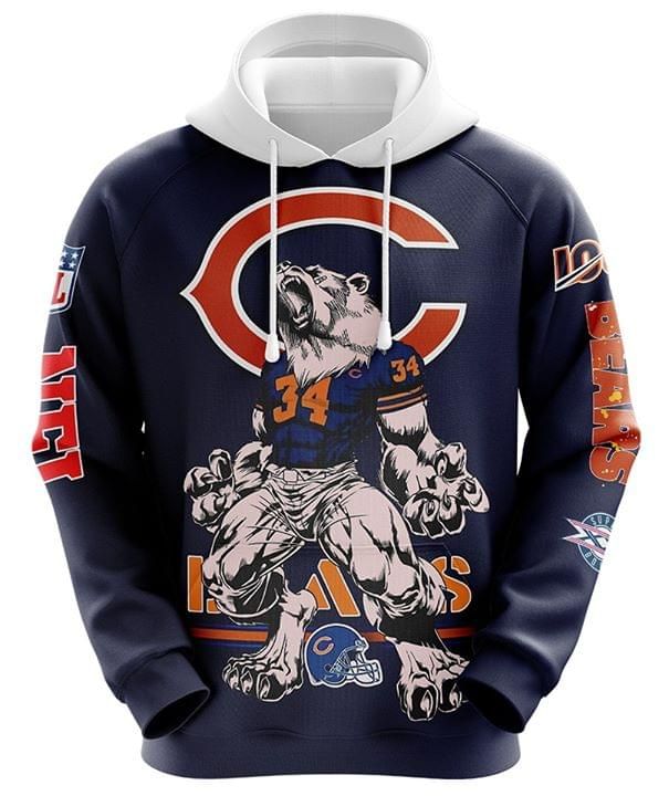 Chicago bears fan 3D Hoodie