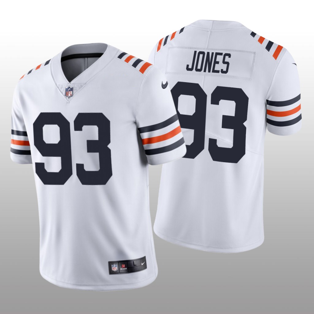 Chicago Bears Justin Jones White Jersey Classic Limited Men's