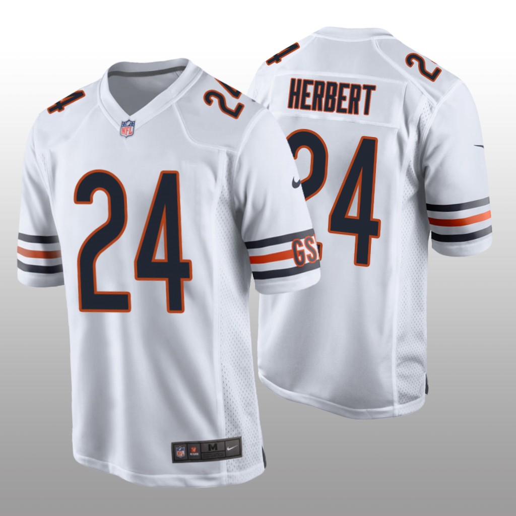 Chicago Bears Khalil Herbert White Jersey Game - Men's