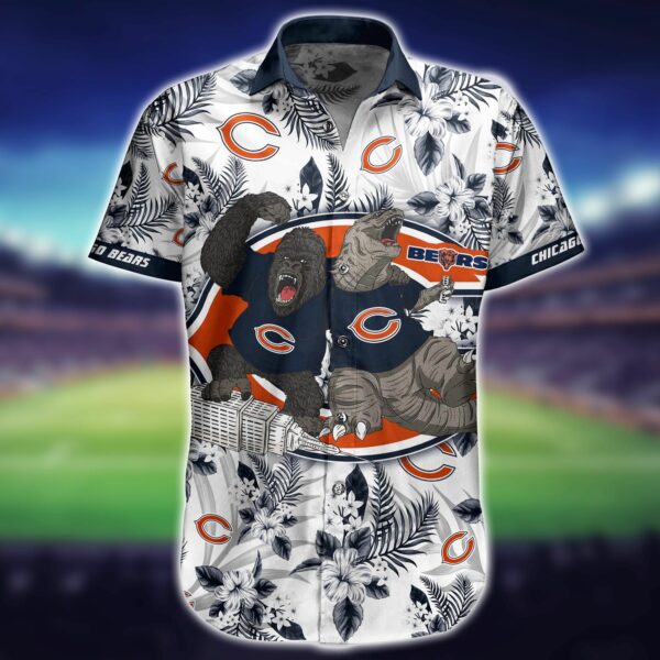 Chicago Bears Kingkong Godzilla Hawaiian Shirt