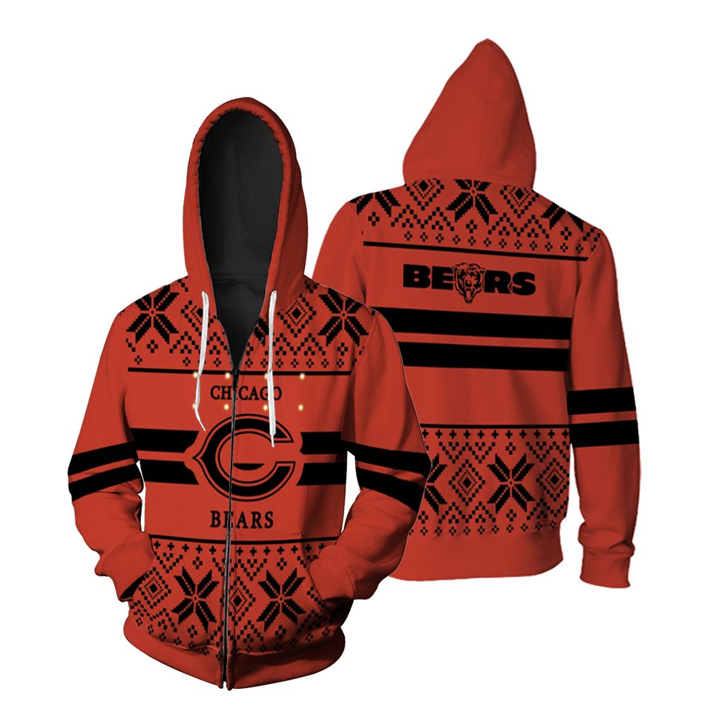 chicago bears light up Zip Hoodie