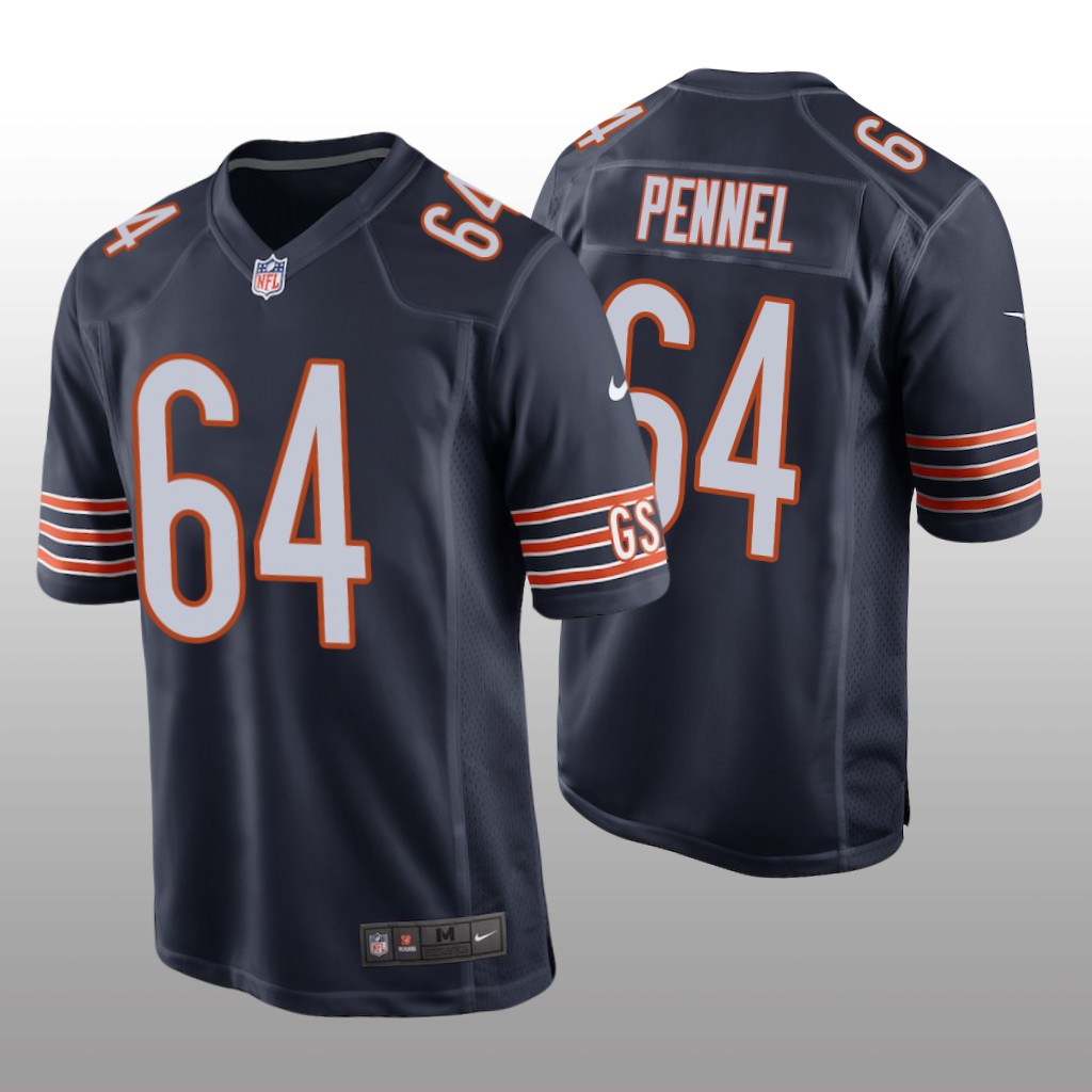 Chicago Bears Mike Pennel Navy Jersey Game - Men's