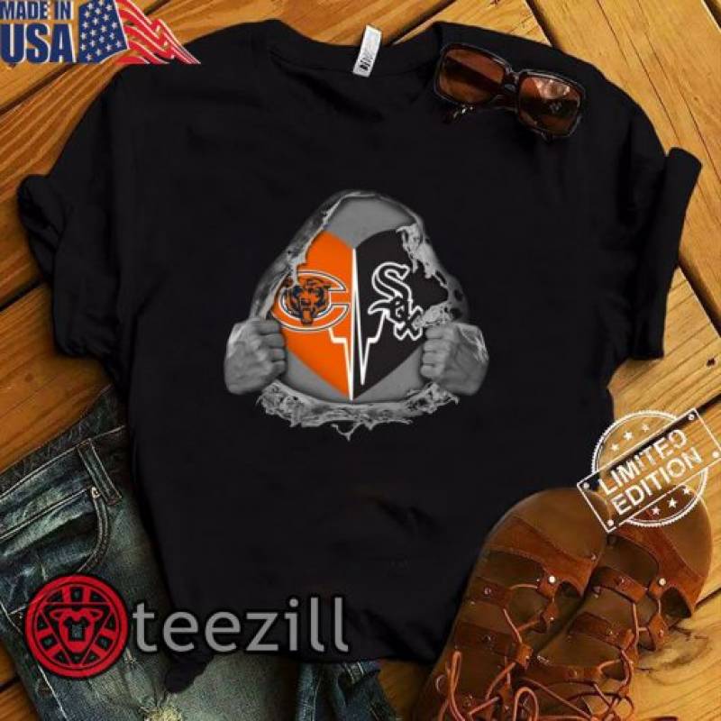 Chicago Bears Mixed Chicago White Sox Gift T-Shirt