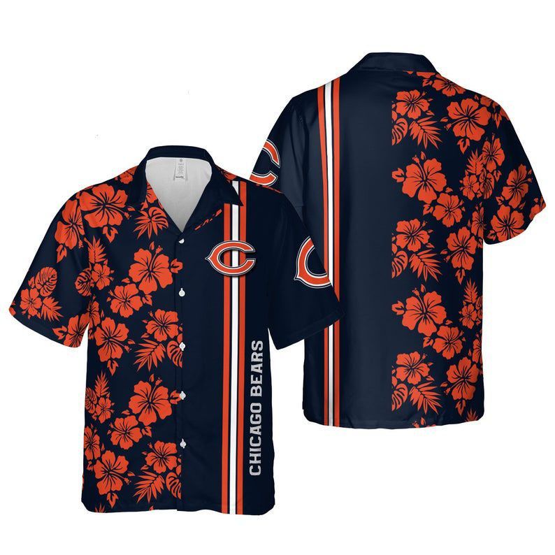 Chicago Bears NFL Chicago Hawaii Floral Football – Premium Hawaiian Shirt – Gift For Sports Lovers