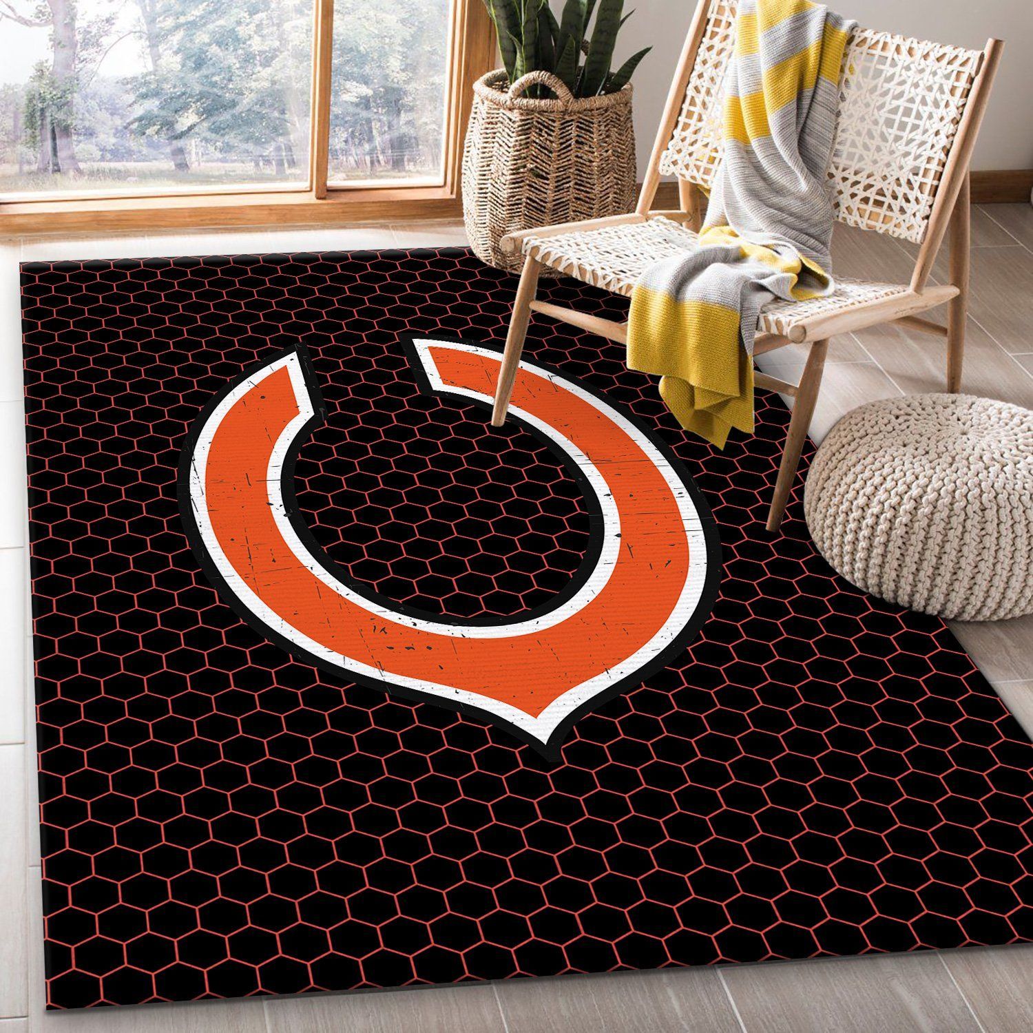 Chicago Bears NFL Rectangle Rug – Custom Size And Printing