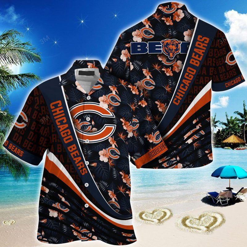 Chicago Bears NFL Summer – Hawaii Shirt For This Season – Gift For Sport Lovers With Tropical Flower Pattern