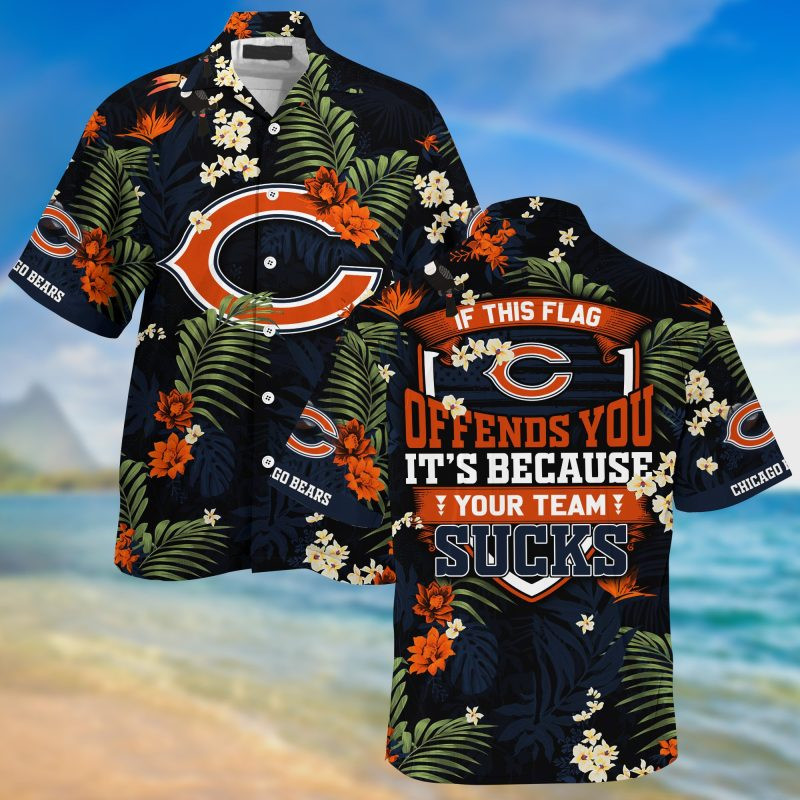 Chicago Bears NFL Summer – Hawaii Shirt For This Season – Gift For Sport Lovers With Tropical Patterns