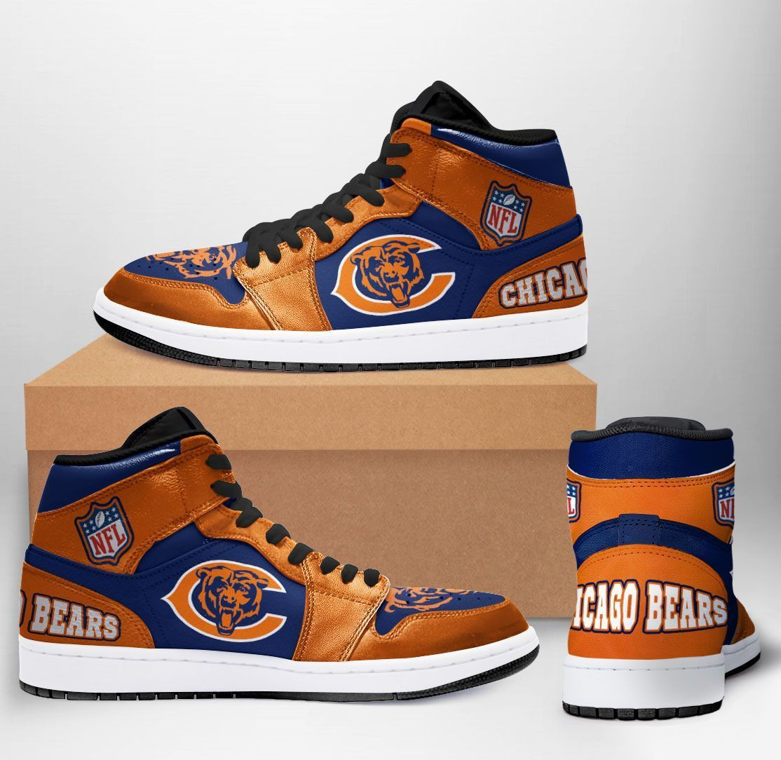 Chicago Bears NFL Team Sneakers Gift For Fans High Top Air Jordan Sneaker, Air Jordan Hightop