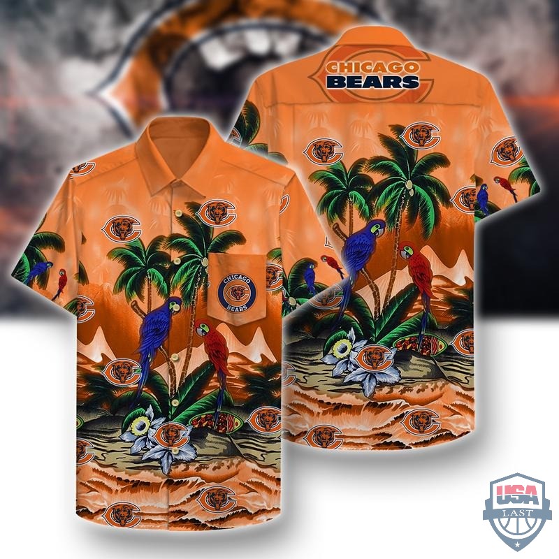 Chicago Bears Parrots Couple Hawaiian Shirt