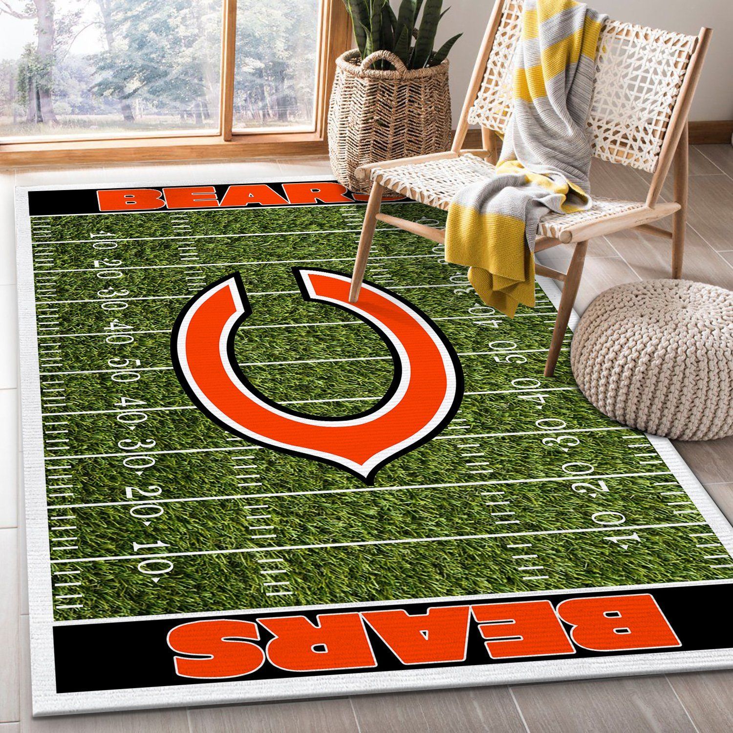 Chicago Bears Rectangle Rug – Custom Size And Printing