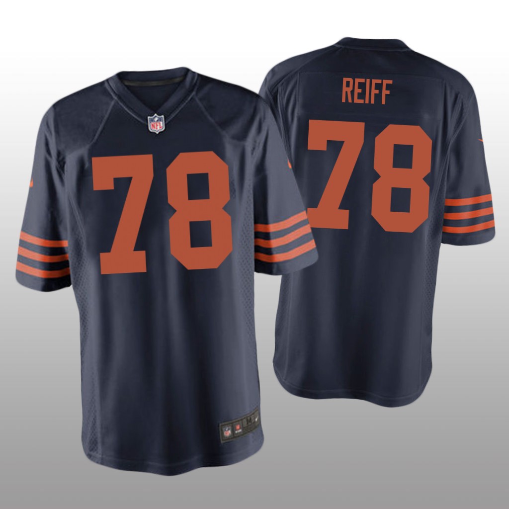 Chicago Bears Riley Reiff Navy Jersey Throwback Game - Men's