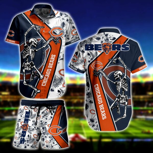 Chicago Bears Skeleton Dance Summer Hawaiian Shirt
