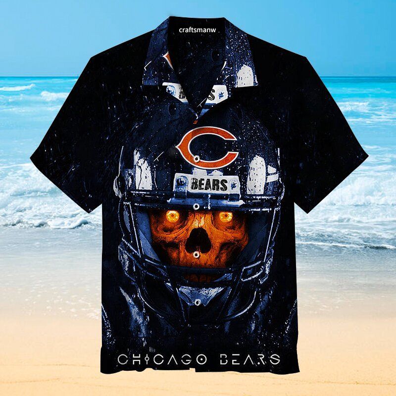 Chicago Bears Skull NFL – Premium Hawaiian Shirt – Gift For Sports Lovers