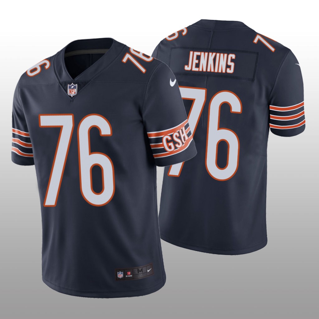 Chicago Bears Teven Jenkins Navy Jersey Vapor Limited - Men's