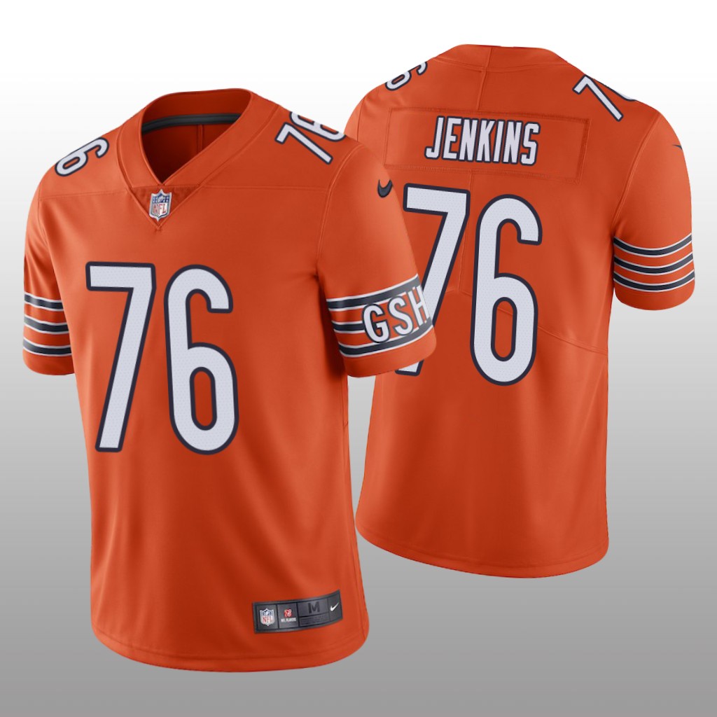 Chicago Bears Teven Jenkins Orange Jersey Vapor Limited - Men's