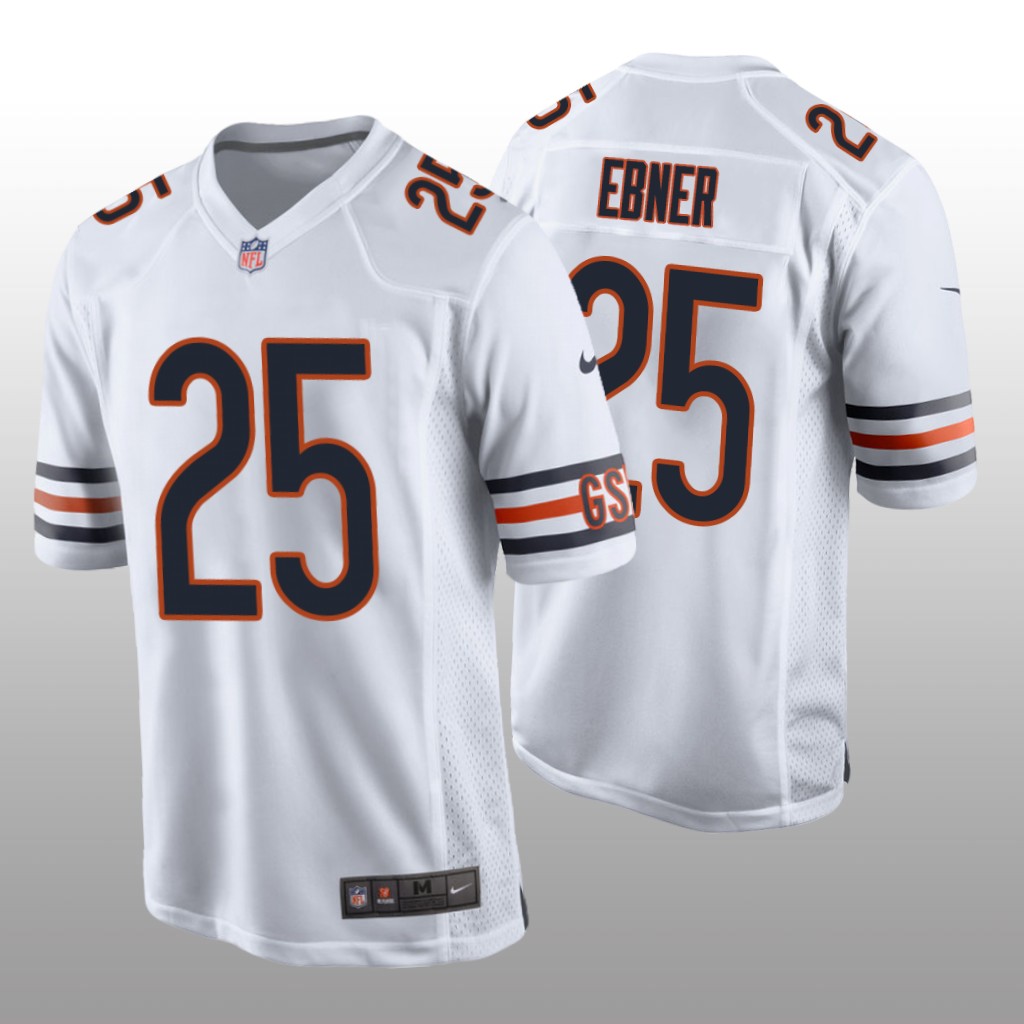 Chicago Bears Trestan Ebner White Jersey Game - Men's