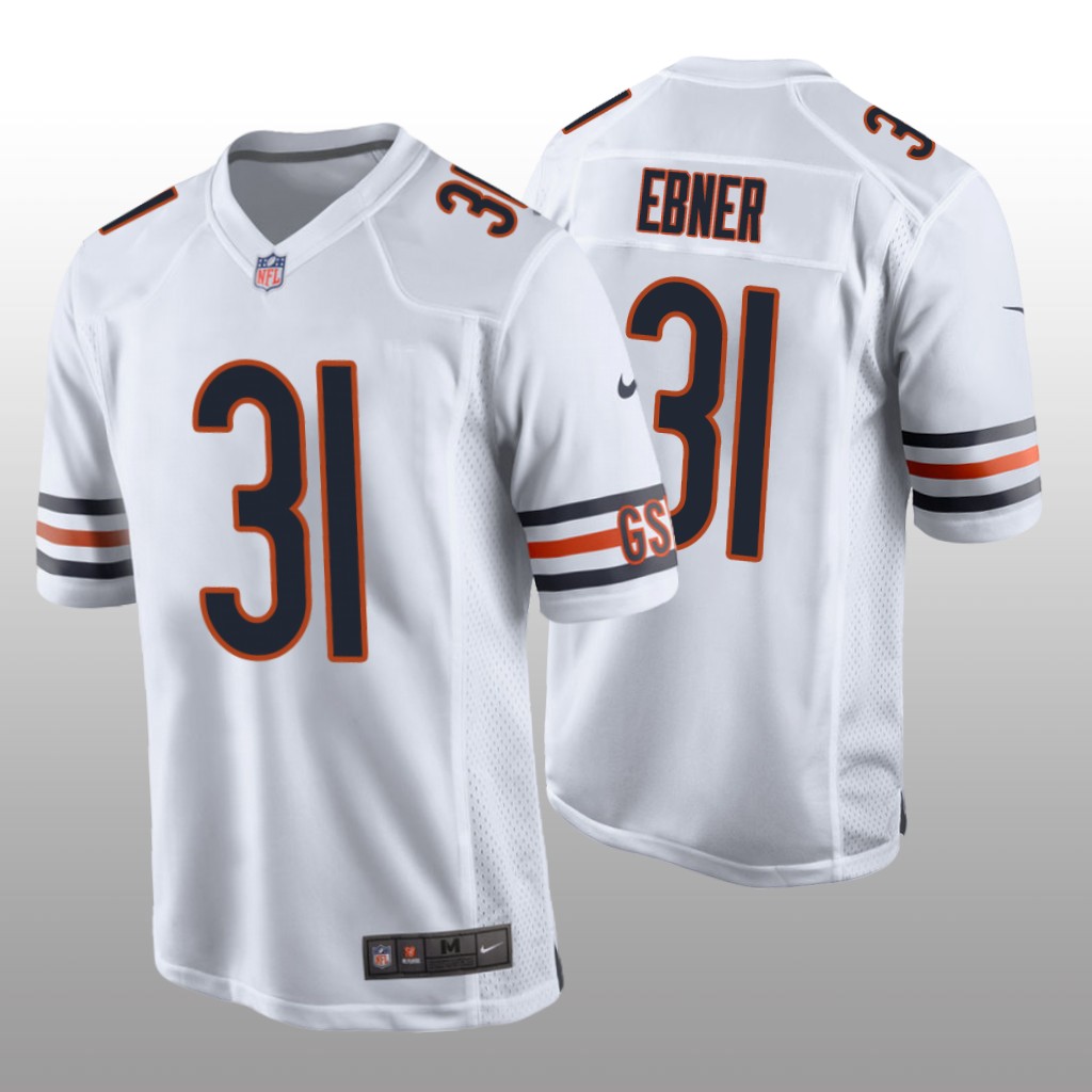 Chicago Bears Trestan Ebner White Jersey Game - Men's