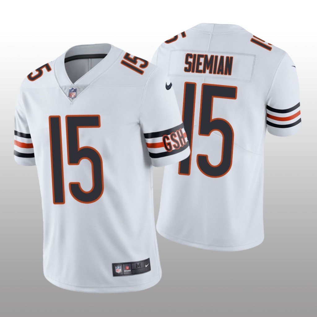 Chicago Bears Trevor Siemian White Jersey Vapor Limited - Men's