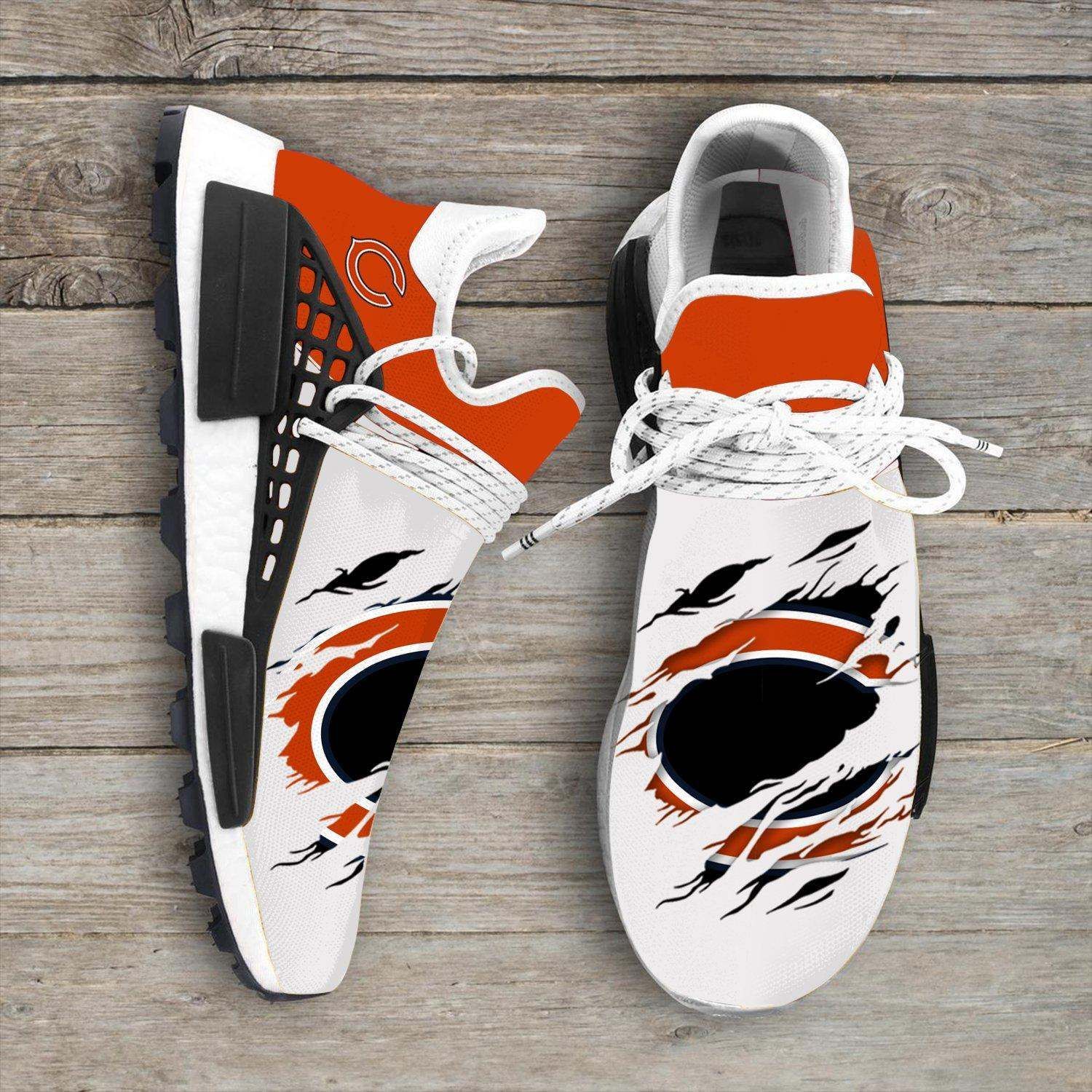 Chicago Bears Unisex NMD Shoes Football Custom Shoes Chicago Bears Human Race Sneakers
