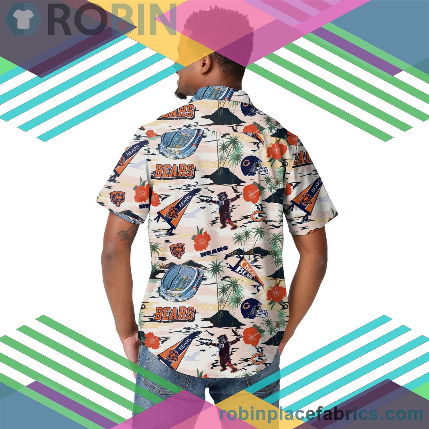 Chicago Bears Up Hawaiian Shirt