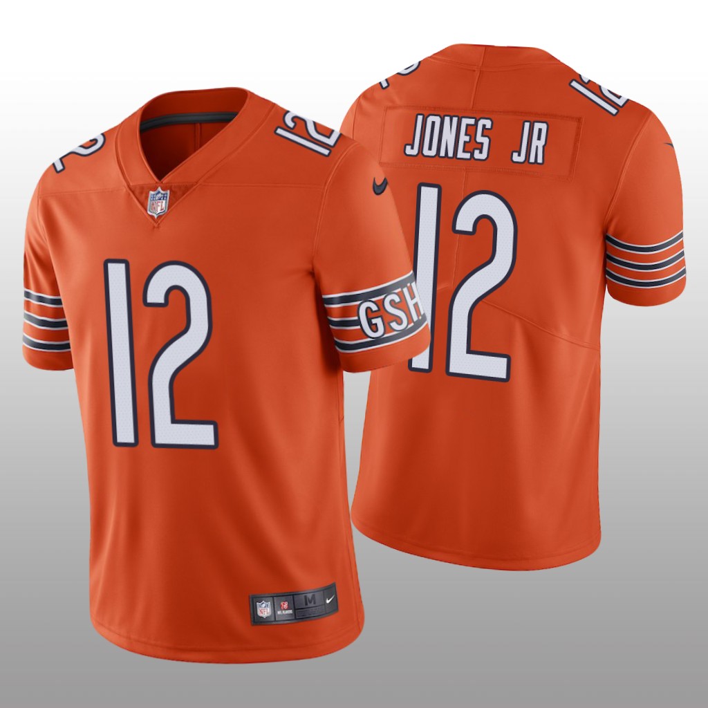 Chicago Bears Velus Jones Jr. Orange Jersey Vapor Limited - Men's