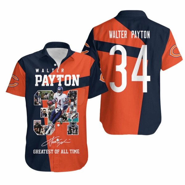 Chicago Bears Walter Payton Greatest Of All Time America Football For Bears Fans Hawaiian Shirt