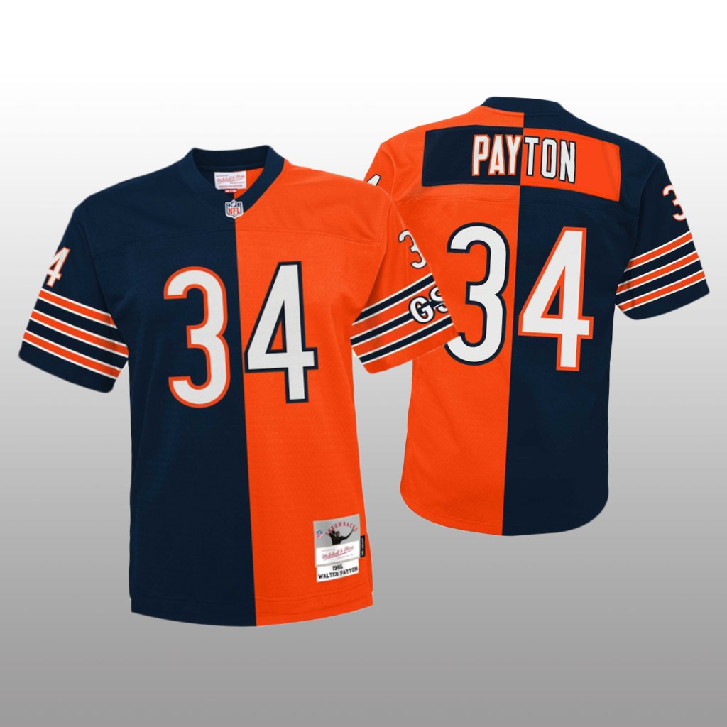 Chicago Bears Walter Payton Navy Orange 1985 Split Legacy - Men's