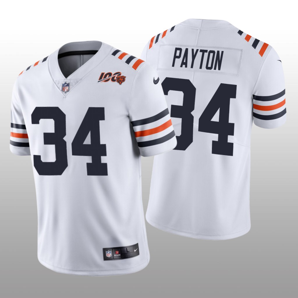 Chicago Bears Walter Payton White Alternate Classic Limited Jersey 100th Season - Men's