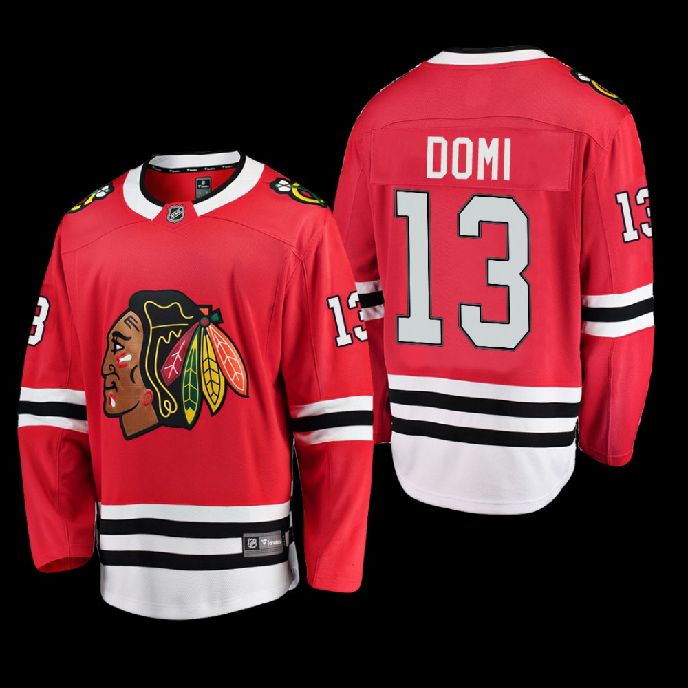 Chicago Blackhawks #13 Max Domi Red 2022 Home Breakaway Player Jersey