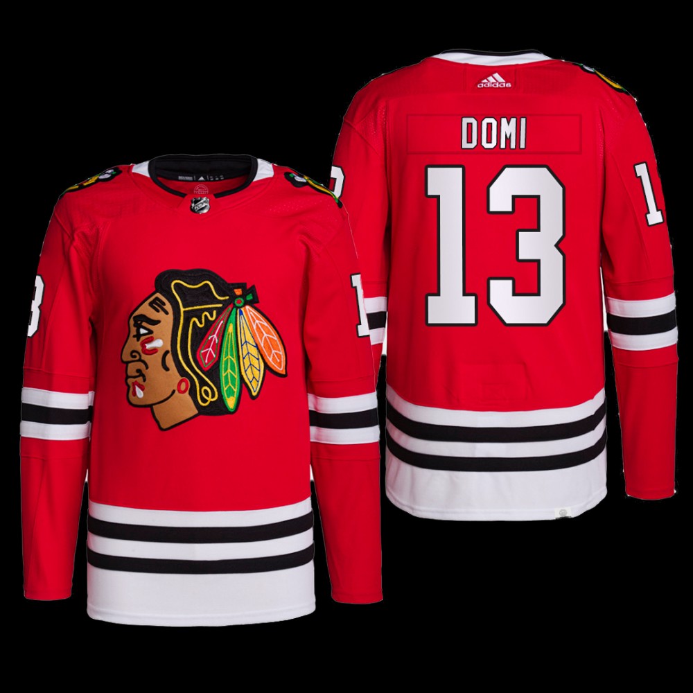 Chicago Blackhawks 2022 Primegreen Jersey Max Domi Red #13 Home Uniform