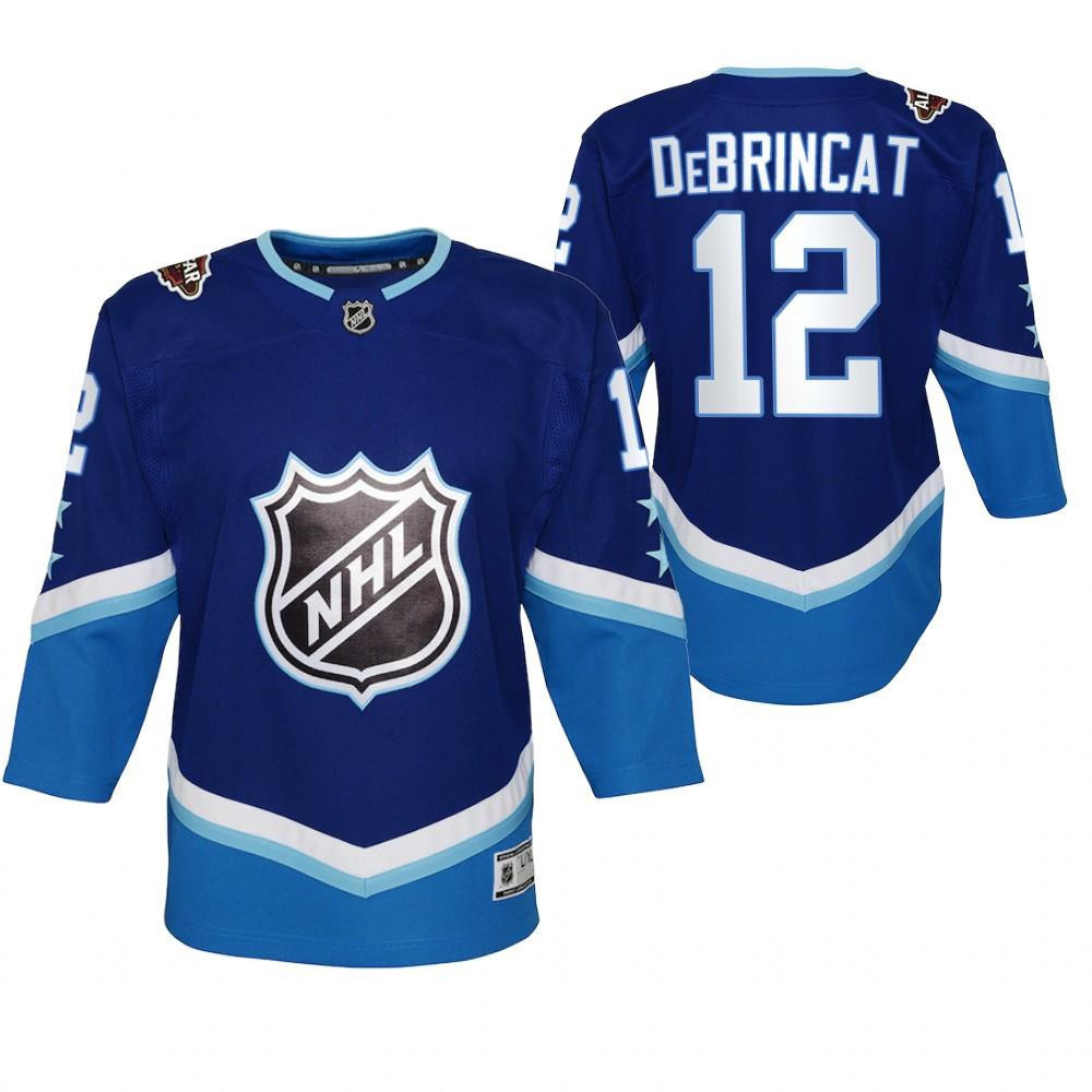 Chicago Blackhawks Alex DeBrincat 12 Blue 2022 All-Star Western Stitched Jersey Youth