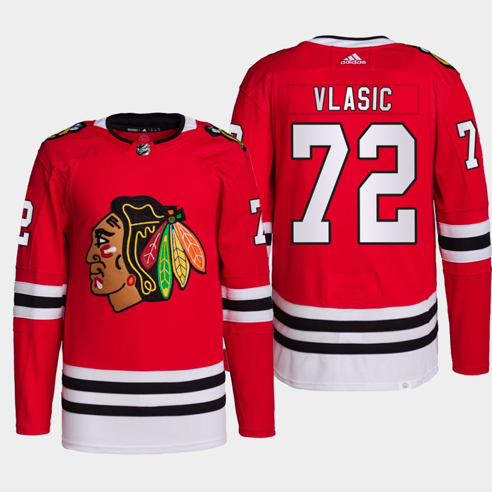 Chicago Blackhawks Alex Vlasic 72 Red Home Primegreen Stitched Jersey 2022-23