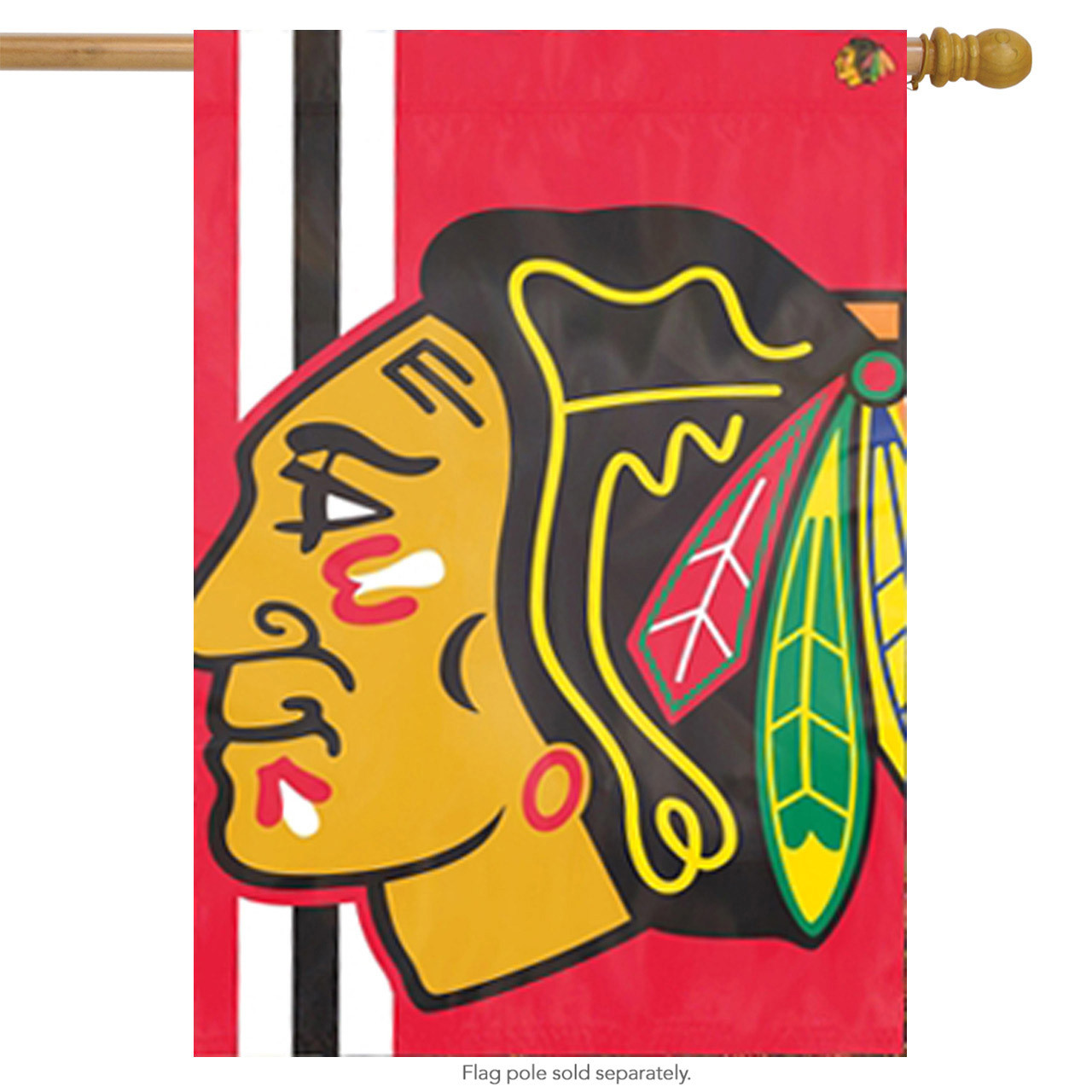 Chicago Blackhawks Bold Logo Garden Flag, House Flag