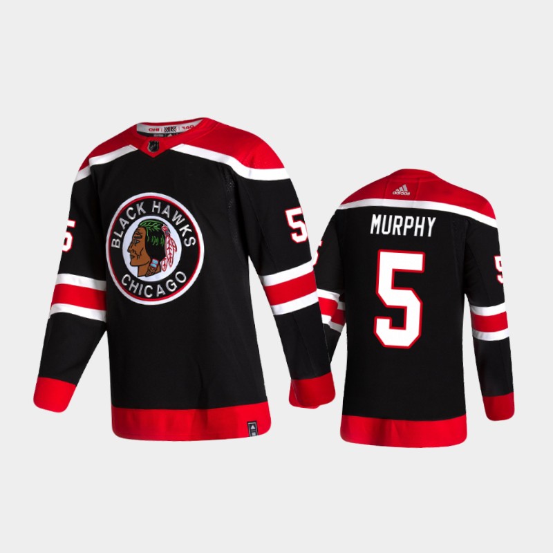 Chicago Blackhawks Connor Murphy #5 Reverse Retro 2020-21 Black Jersey