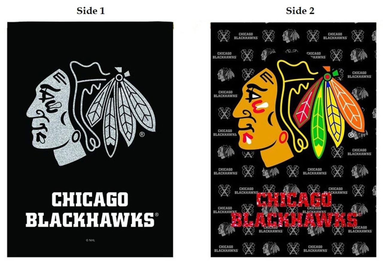 Chicago Blackhawks Glitter Garden Flag, House Flag