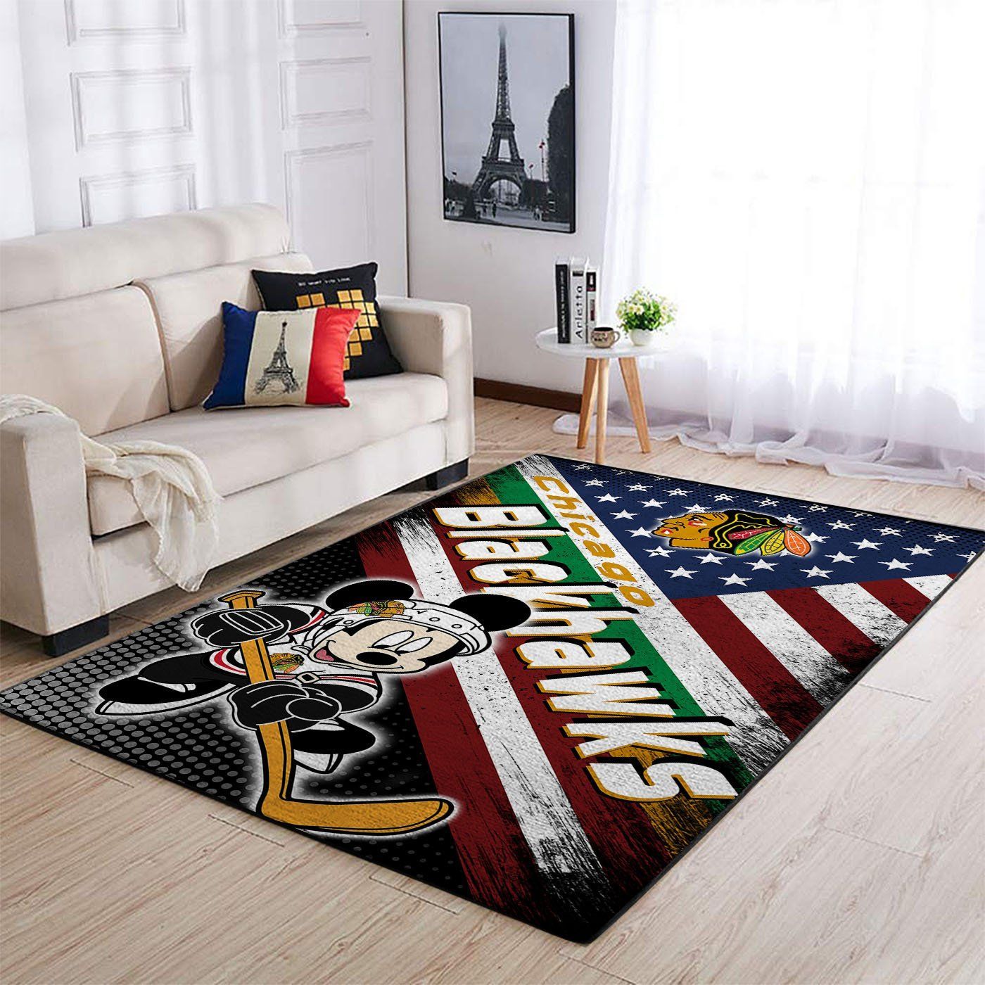 Chicago Blackhawks Living Room Area Rectangle Rug