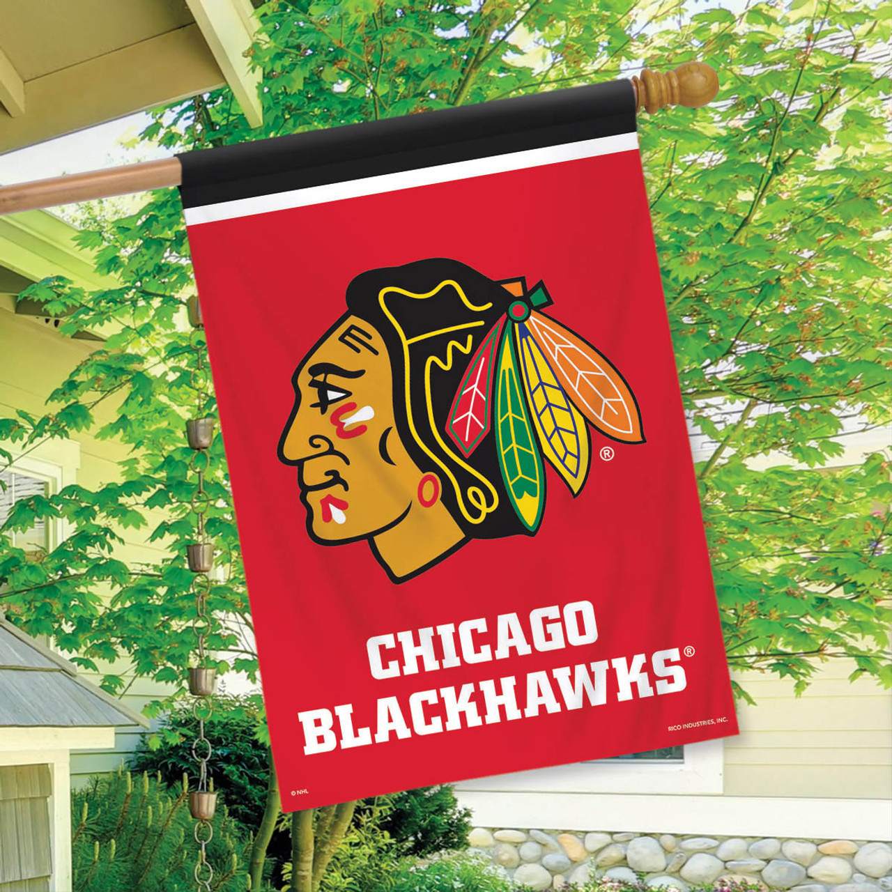 Chicago Blackhawks NHL Garden Flag, House Flag
