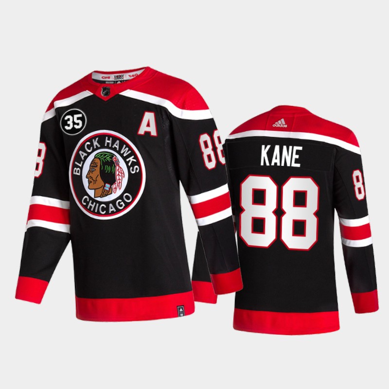 Chicago Blackhawks Patrick Kane #88 35 Patch Honor Tony Esposito Black Retro Jersey